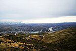 Lewiston ID and Clarkston WA city and rivers view 2006